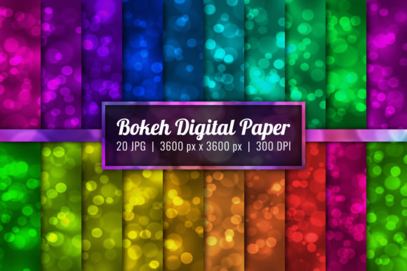 Download Bokeh Background Digital Paper Set-33 - Background digital paper set Collection