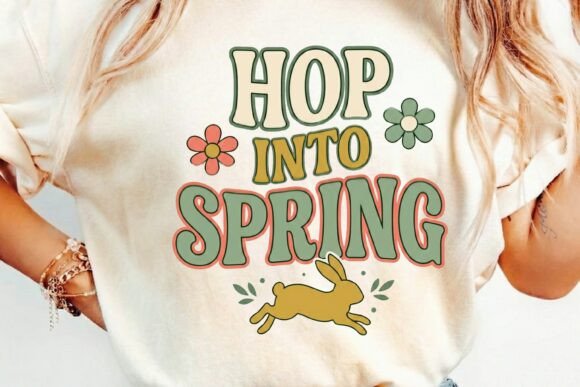 Download Hop into Spring T-Shirt Design PNG - Premium Resources